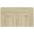 Armoire lavabo de salle de bain chêne sonoma bois d'ingénierie
