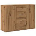 Buffet chêne artisanal 88x30x64 cm bois d'ingénierie
