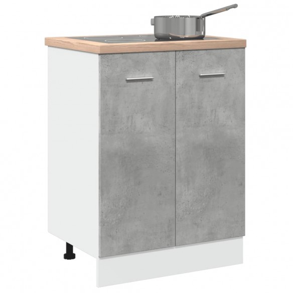 Armoire de plancher Gris béton 60x46x81,5 cm Aggloméré