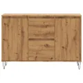 Buffet chêne artisanal 104x35x70 cm bois d'ingénierie