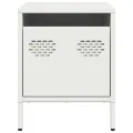 Tables de chevet 2 pcs blanc 35x39x43,5 cm acier