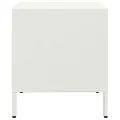 Tables de chevet 2 pcs blanc 35x39x43,5 cm acier