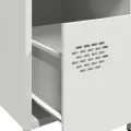 Tables de chevet 2 pcs blanc 35x39x43,5 cm acier