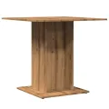 Table à manger chêne artisanal 80x80x75 cm bois d'ingénierie