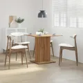 Table à manger chêne artisanal 80x80x75 cm bois d'ingénierie