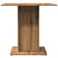 Table à manger chêne artisanal 80x80x75 cm bois d'ingénierie