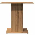 Table à manger chêne artisanal 80x80x75 cm bois d'ingénierie