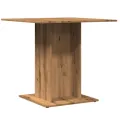 Table à manger chêne artisanal 80x80x75 cm bois d'ingénierie