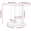 Table à manger chêne artisanal 80x80x75 cm bois d'ingénierie