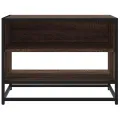 Meuble TV chêne marron 61x40x46 cm bois d'ingénierie et métal