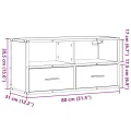 Meuble TV noir 80x31x39,5 cm bois d'ingénierie et métal