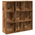 Armoire à livres vieux bois 98x29x97,5 cm