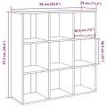 Armoire à livres vieux bois 98x29x97,5 cm