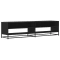 Meuble TV noir 180,5x40x46 cm bois d'ingénierie