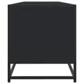 Meuble TV noir 180,5x40x46 cm bois d'ingénierie