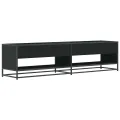 Meuble TV noir 180,5x40x46 cm bois d'ingénierie