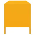 Meuble TV jaune moutarde 101,5x39x43,5 cm acier laminé à froid
