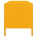Meuble TV jaune moutarde 135x39x43,5 cm acier laminé à froid