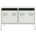 Meuble TV blanc 68x50x43,5 cm acier laminé à froid