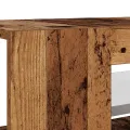 Meuble TV avec lumières LED vieux bois bois d'ingénierie