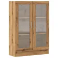 Bibliothèque chêne artisanal 82,5x30,5x115 cm bois d'ingénierie