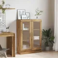 Bibliothèque chêne artisanal 82,5x30,5x115 cm bois d'ingénierie