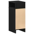Table de chevet avec tiroir noir 25x31x66 cm