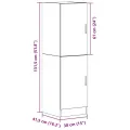 Armoire de cuisine gris béton 38x41,5x131,5 cm bois ingénierie