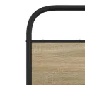 Cadre de lit en métal sans matelas chêne fumé 160x200 cm