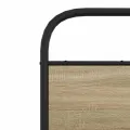 Cadre de lit en métal sans matelas chêne fumé 193x203 cm