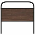 Tête de lit chêne marron 90 cm acier et bois d'ingénierie