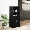 Armoire de cuisine noir 57x41,5x131,5 cm bois d'ingénierie