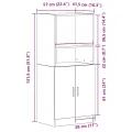 Armoire de cuisine chêne artisanal 57x41,5x131,5 cm