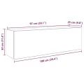 Armoire murale de bain vieux bois 100x25x30cm bois d'ingénierie