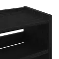 Étagère à chaussures noir 60x25x100 cm bois d'ingénierie