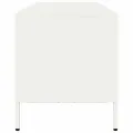 Meuble TV blanc 135x39x43,5 cm acier laminé à froid