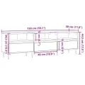 Meuble TV vieux bois 150x30x44,5 cm bois d'ingénierie