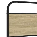 Cadre de lit en métal sans matelas chêne sonoma 180x200 cm