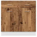 Armoire de plancher à tiroir vieux bois 80x46x81,5 cm