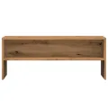 Meuble TV chêne artisanal 100x40x40 cm bois d'ingénierie