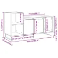 Meuble TV vieux bois 100x35x55 cm bois d'ingénierie