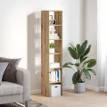 Bibliothèques 2 pcs empilable chêne artisanal bois d'ingénierie