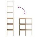 Bibliothèques 2 pcs empilable chêne artisanal bois d'ingénierie