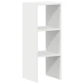 Bibliothèque empilable blanc 30x30x80 cm bois d'ingénierie