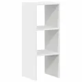 Bibliothèque empilable blanc 30x30x80 cm bois d'ingénierie