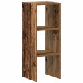 Bibliothèque empilable vieux bois 30x30x80 cm bois d'ingénierie