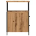 Table de chevet chêne artisanal 34x35,5x50 cm bois d'ingénierie
