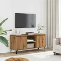 Meuble TV chêne artisanal 102x35x50 cm bois d'ingénierie
