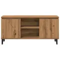 Meuble TV chêne artisanal 102x35x50 cm bois d'ingénierie