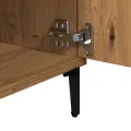 Meuble TV chêne artisanal 102x35x50 cm bois d'ingénierie